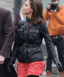 Doctor Who Clara Oswald Black Leather Jacket Black Friday Sale