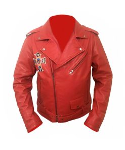 Guns N Roses Paradise City AXL Rose Red Leather Jacket - The