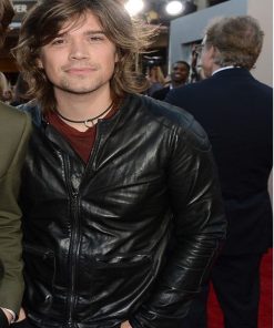 Men's Ben Barnes Black Leather Jacket Black Friday Sale