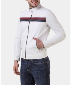 Mens Cafe Racer Vintage Leather Jacket Hot Sale