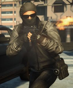 Mens's Bomber Battlefield Hardline Leather Jacket Black Friday Sale