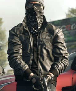 Mens's Bomber Battlefield Hardline Leather Jacket Comic Con