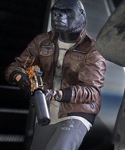 Mens's Bomber Battlefield Hardline Leather Jacket Cosplay Costume