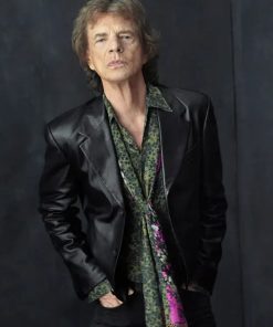 Mick Jagger Vintage Black Leather Blazer