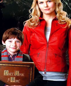 Once Upon a Time Emma Swan Red Leather Jacket Buy now