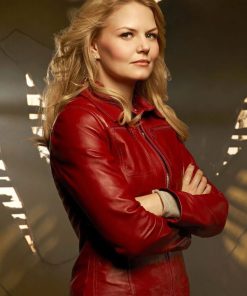 Once Upon a Time Emma Swan Red Leather Jacket Free Shipping Worldwide