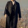 Peaky Blinders Tommy Shelby Trench Black Wool Coat