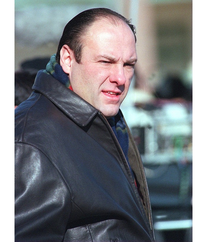 The Sopranos Tony Soprano Vintage Black Leather Jacket Gifts For him