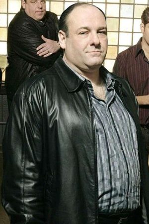The Sopranos Tony Soprano Vintage Black Leather Jacket New Year Sale