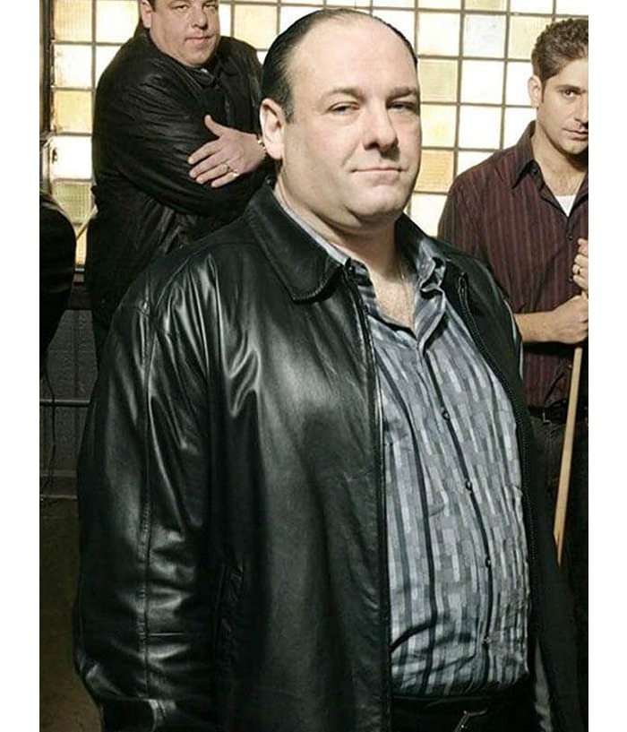 The Sopranos Tony Soprano Vintage Black Leather Jacket New Year Sale