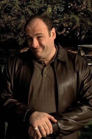 The Sopranos Tony Soprano Vintage Black Leather Jacket Shop now