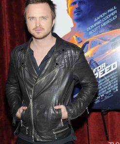 Aaron Paul Need For Speed Brando Leather Biker Jacket