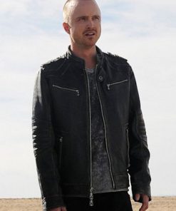 Aaron Paul The Breaking Bad Brown Leather Jacket