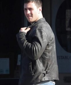 Aaron Taylor Godzilla Black Leather Jacket Hot Sale