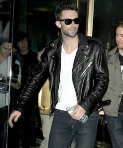 Adam Levine Brando Biker Leather Jacket Black Friday Sale