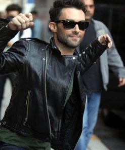 Adam Levine Brando Biker Leather Jacket Celebrity Outfits