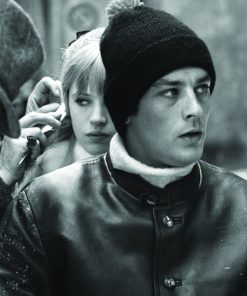 Alain Delon Vintage Leather Biker Jacket Free Shipping Worldwide