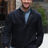 Armie Hammer Black Cotton Mens Jacket