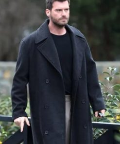 Aslan Soykan The Family Black Wool Coat New Year Sale