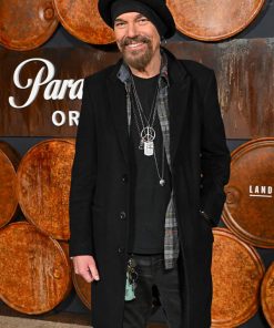 Billy Bob Thornton Landman Black Wool Coat