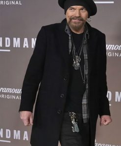 Billy Bob Thornton Landman Black Wool Coat Black Friday Sale
