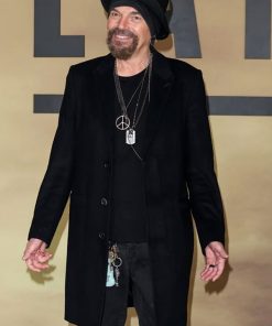 Billy Bob Thornton Landman Black Wool Coat New Year Sale