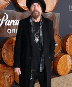 Billy Bob Thornton Landman Black Wool Coat Shop now