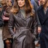 Black Doves Keira Knightley Brown Leather Jacket
