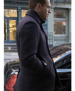 Bobby Axelrod Billions Blue Wool Pea Coat Winter Sale