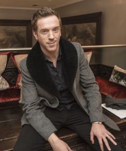 Bobby Axelrod Billions S05 Gray Wool Coat New Year Sale