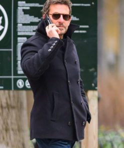 Bradley Cooper Vintage Black Wool Peacoat New Year Sale