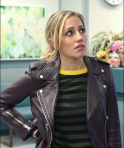 Brie Sheridan Virgin River S05 Black Leather Jacket