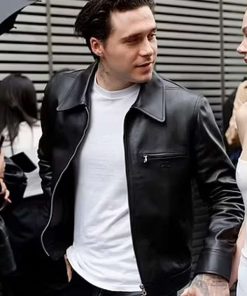 Brooklyn Beckham Biker Leather Jacket Celebrity Outfits