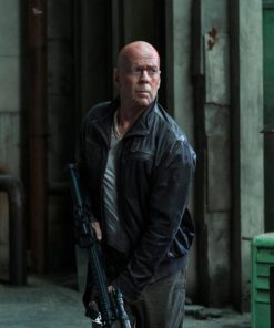 Bruce Willis A Good Day to Die Hard Leather Jacket Black Friday Sale
