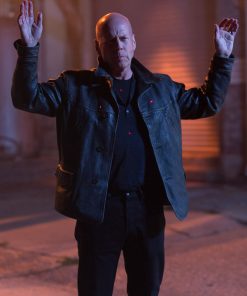 Bruce Willis Extraction Black Leather Jacket