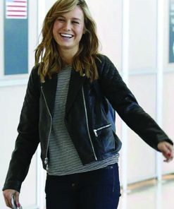 Captain Marvel Brie Larson Leather Jacket Black Friday Sale