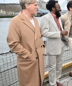 Cary Elwes The Ministry of Ungentlemanly Warfare Brown Wool Coat Free Shipping UK USA Canada