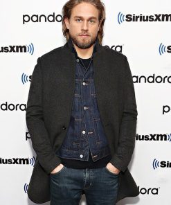 Charlie Hunnam Gray Wool Coat