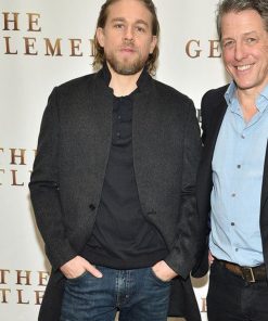 Charlie Hunnam Gray Wool Coat New Year Sale