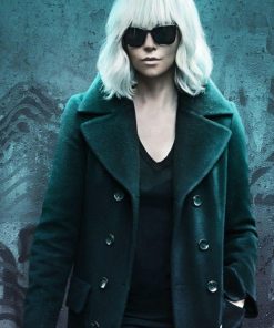 Charlize Theron Atomic Blonde Trench Wool Coat Winter sale