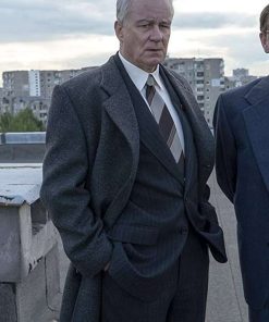 Chernobyl Stellan Skarsgård Gray Wool Coat Sale