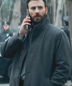 Chris Evans Avengers Gray Wool Coat