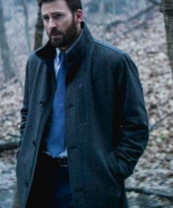 Chris Evans Avengers Gray Wool Coat Winter sale
