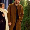 Chris Evans Knives Out Brown Wool Coat