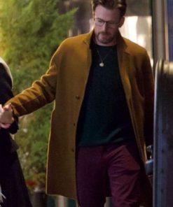 Chris Evans Knives Out Brown Wool Coat Black Friday Sale