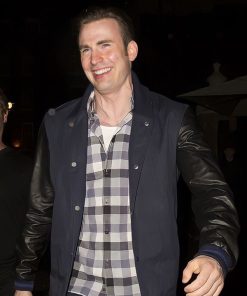 Chris Evans Knives Out Cotton Varsity Jacket
