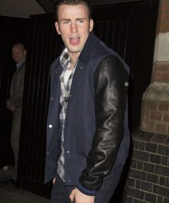 Chris Evans Knives Out Cotton Varsity Jacket Black Friday Sale