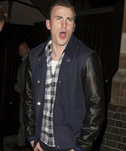 Chris Evans Knives Out Cotton Varsity Jacket on Sale