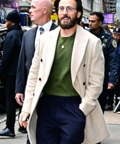 Chris Evans Red One Off-White Wool Coat New Year Sale