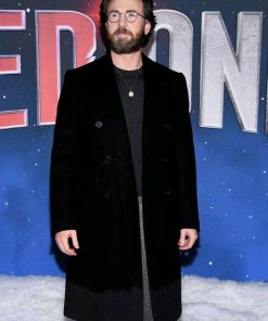 Chris Evans Red One Winter Wool Black Coat